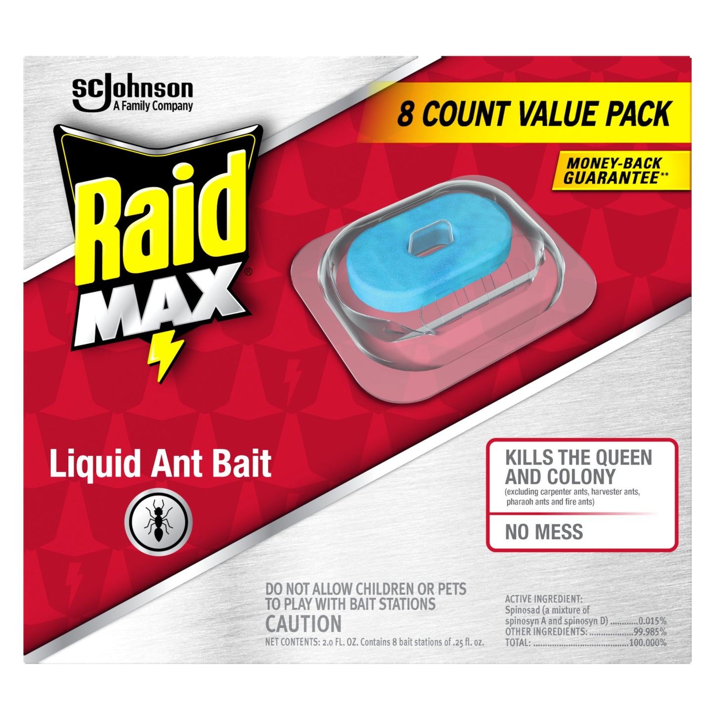 Raid Max Liquid Ant Bait, Outdoor and Indoor Ant Poison Bait Stations for Home, 8 Count