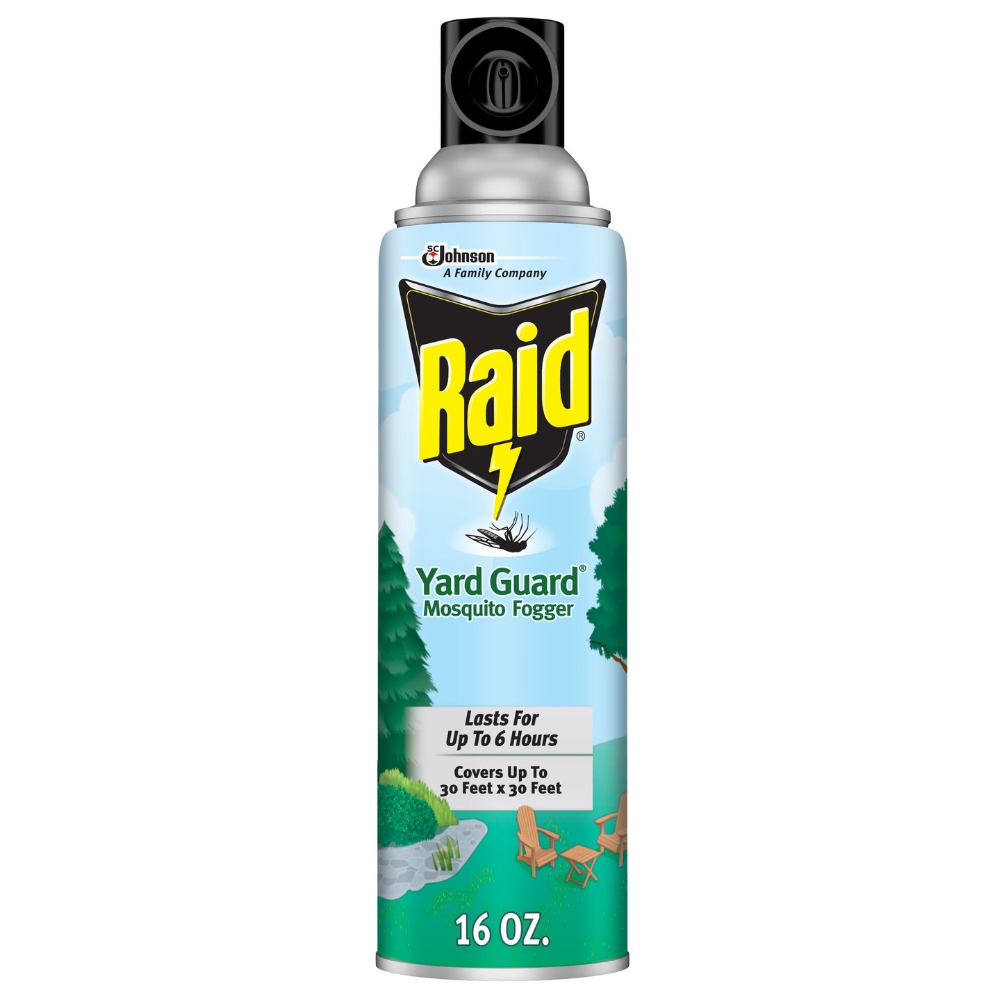 Raid Yard Guard Mosquito Fogger, Mosquito Killer Spray, 900 Square Feet Treatment, 16 oz