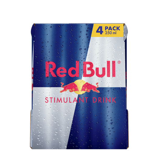 REDBULL ENERGY DRINK WITH TAURINE 4PCS PACK 4X250ML