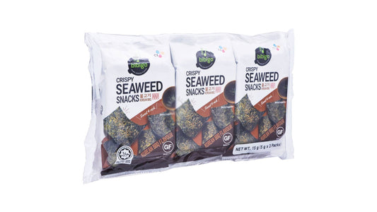 BIBIGO CRISPY SEAWEED SNACKS BBQ 3S 15GM