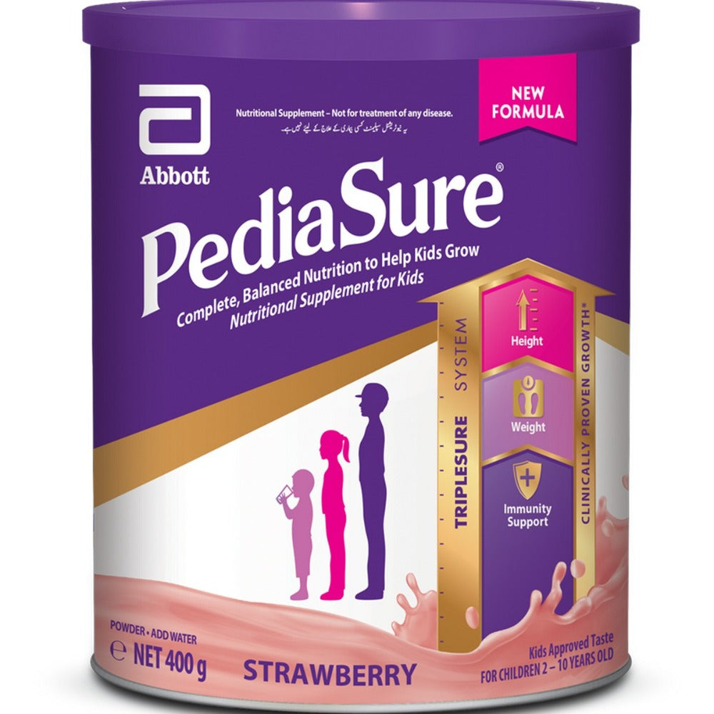 PEDIASURE MILK POWDER STRAWBERRY 400 GM