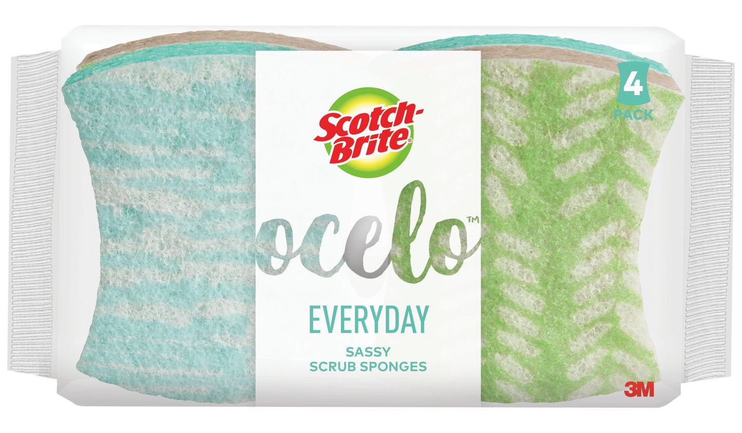 Scotch-Brite ocelo Non-Scratch Everyday Scrub Sponge, 4 Count