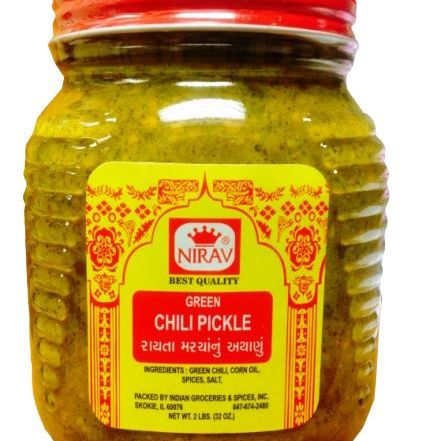 Nirav Green Chili Pickle 2lb