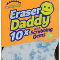 Scrub Daddy Eraser Sponge - 10x More Durable than Traditional Erasers with Scrubbing Gems - Removes Dirt, Scuffs & Stains - Water Activated Sponge Eraser (2 Pack)