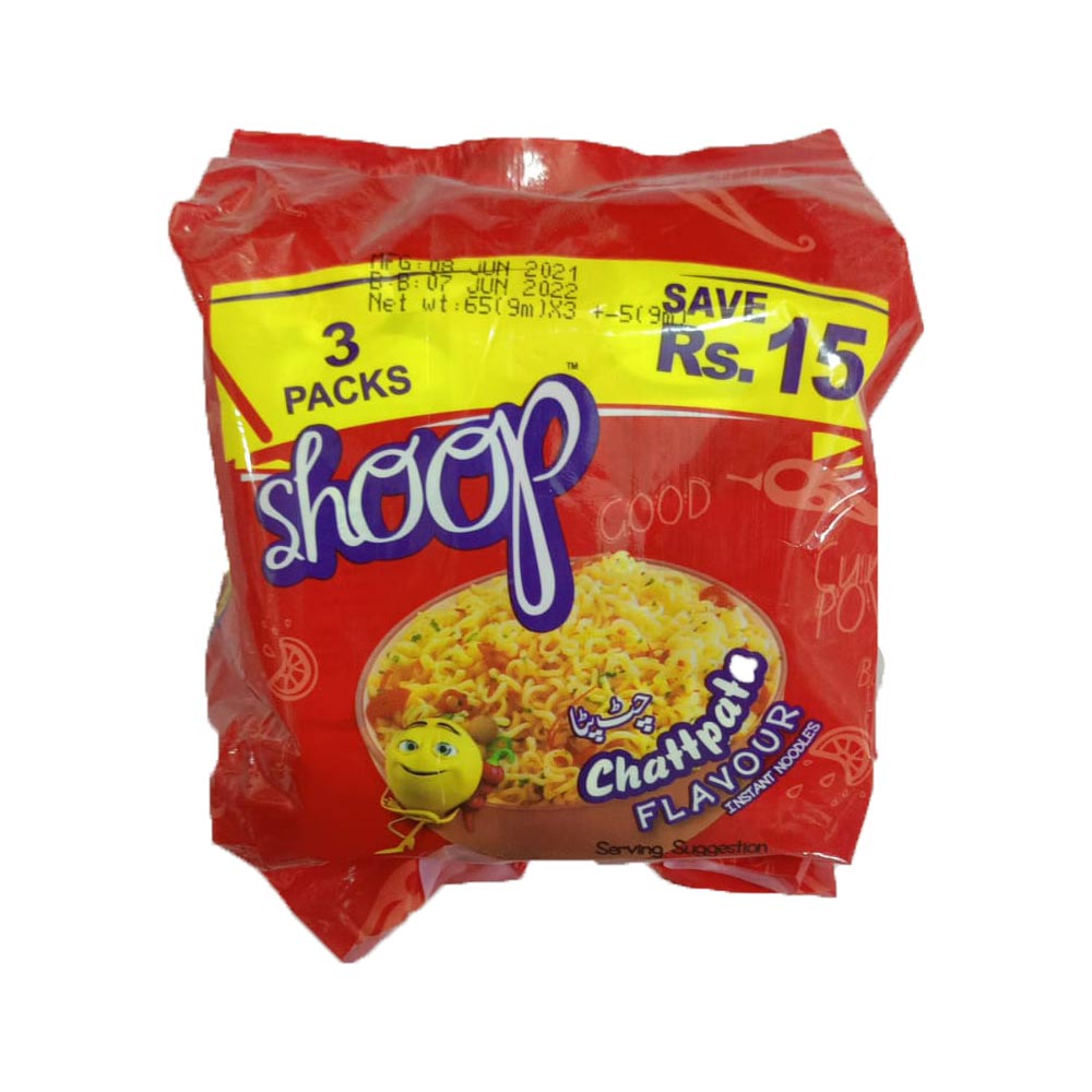 SHAN SHOOP INSTANT NOODLES CHATTPATA 3X65 GM