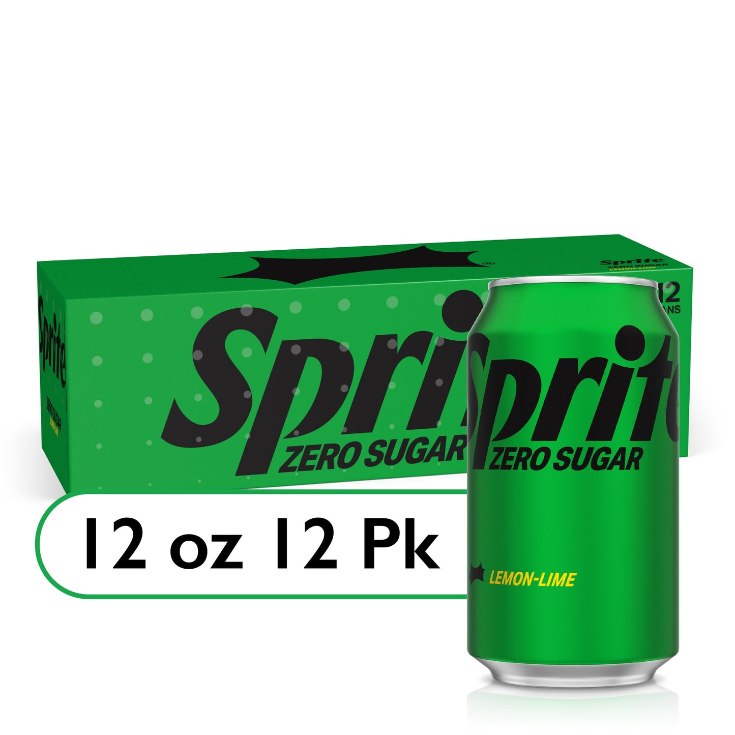 Sprite Zero Sugar Lemon Lime Soda Pop, 12 fl oz, 12 Pack Cans