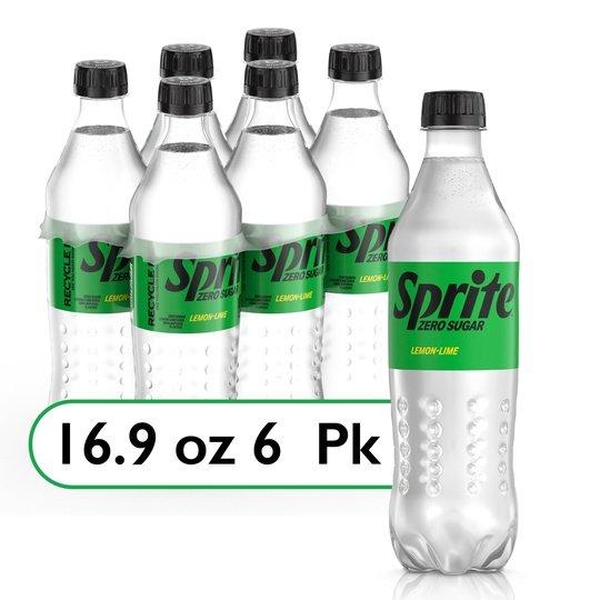 Sprite Zero Sugar Lemon Lime Soda Pop, 16.9 fl oz, 6 Pack Bottles