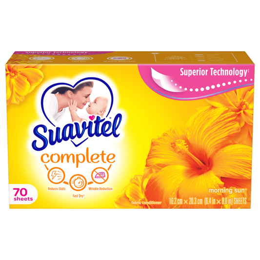 Suavitel Complete Dryer Sheets, Morning Sun 70 Count