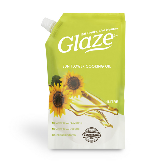 FarmFields GLAZE SUNFLOWER OIL POUCH 1 LTR