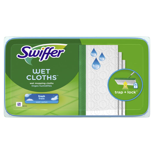 Swiffer Sweeper Wet Mopping Cloths, Multi-Surface Floor Cleaner, Fresh Scent, 24 Count