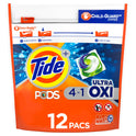 Tide Pods Laundry Detergent Soap Packs with Ultra Oxi, 12 Ct