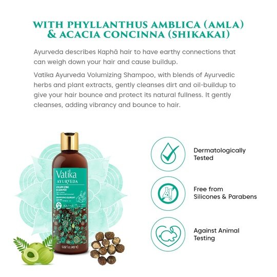 Vatika Ayurveda Volumizing Shampoo (For Kaphā)