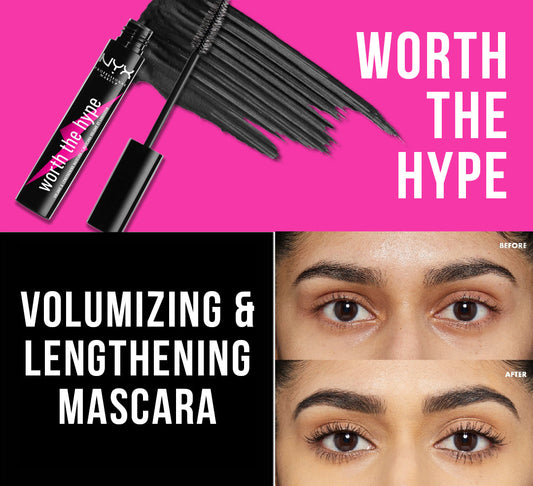 NYX WORTH THE HYPER VOLUMIZING AND LENGHTENING MASCAR 01 BLA