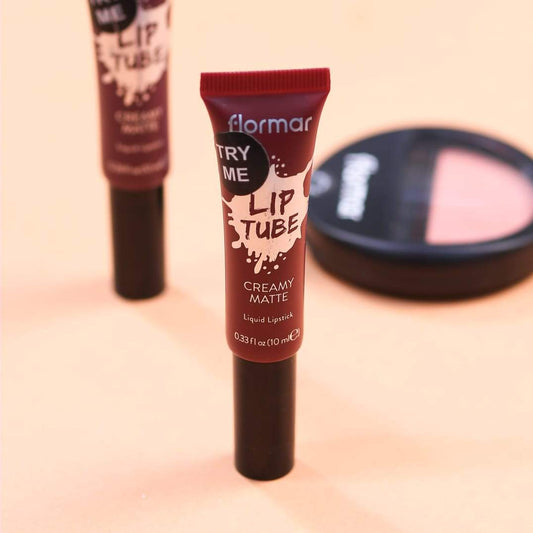FLORMAR LIP TUBE CREAMY MATTE LIQUID LIPSTICK 11 DEEP BORDEA