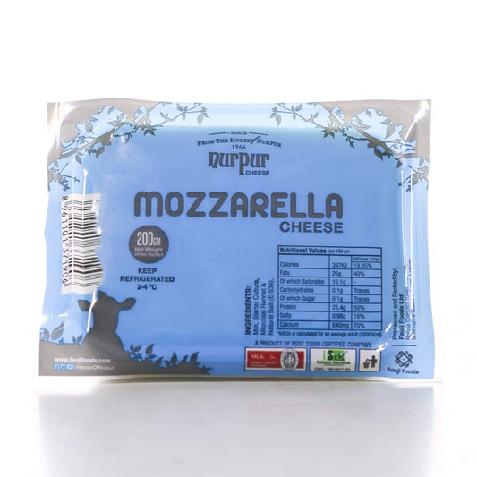 NURPUR MOZZARELLA CHEESE BLOCK 200GM