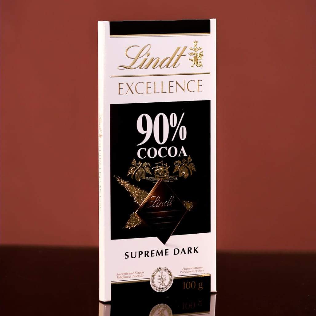 LINDT EXCELLENCE DARK CHOCOLATE 90% COCOA 100 GM BASIC