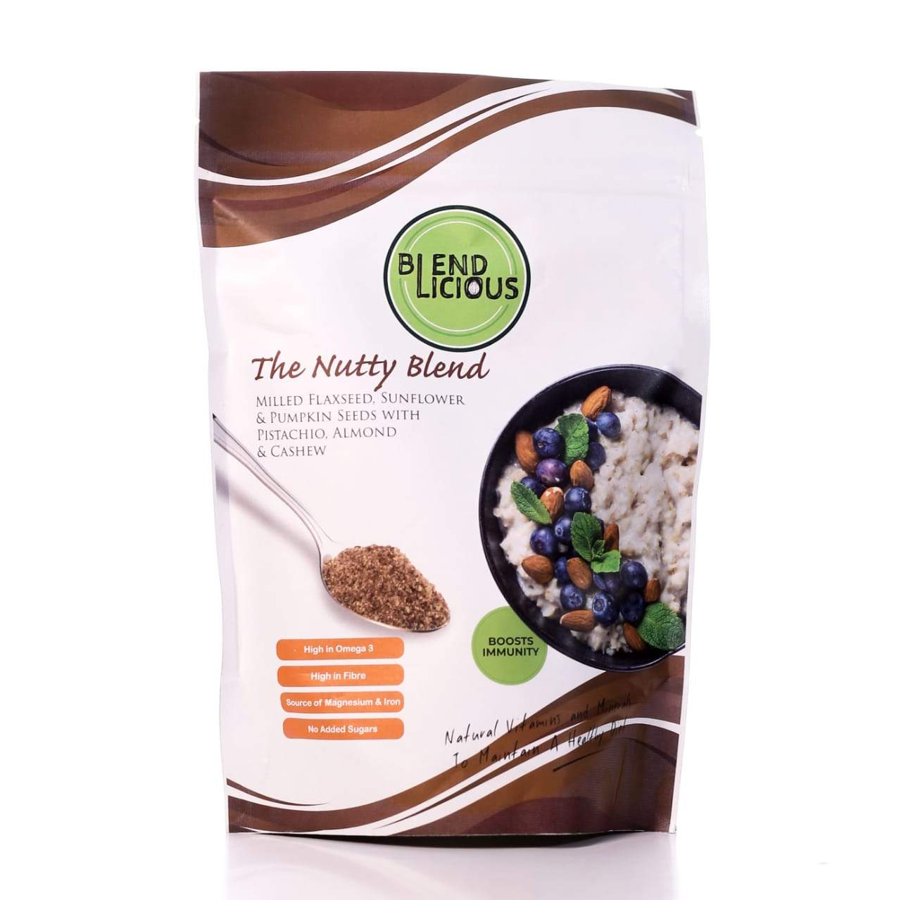 BLENDLICIOUS THE NUTTY BLEND MILLED FLAXSEED, SUNFLOWER AND