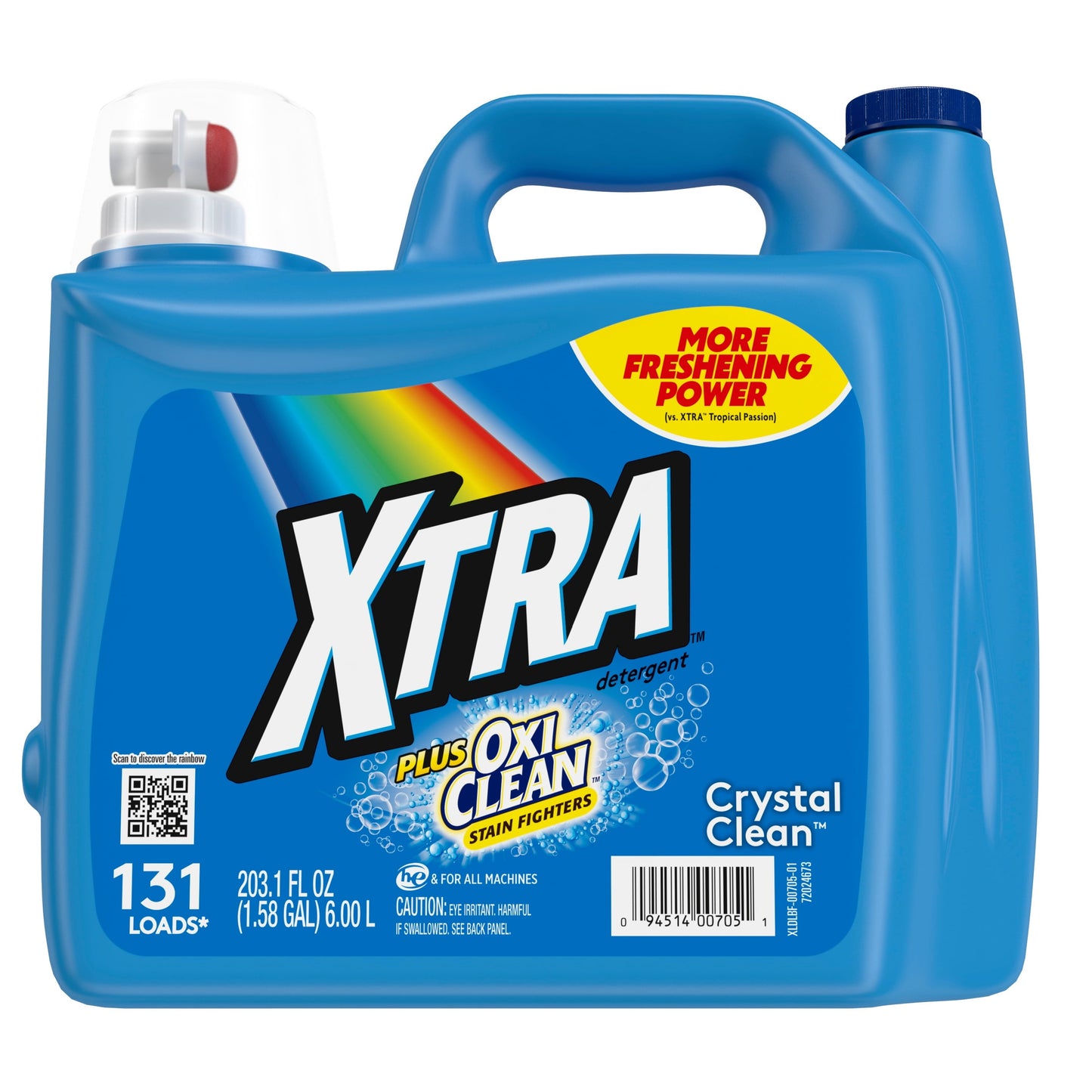 Xtra Plus OxiClean, 131  Loads Liquid Laundry Detergent, 203.1 fl oz