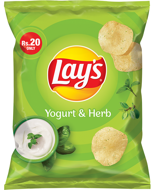 LAYS CHIPS YOGURT & HERB 14 GM