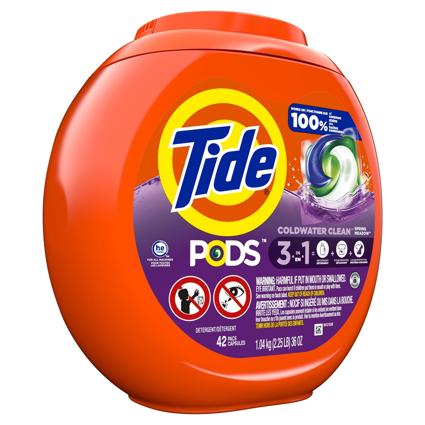 Tide Pods Laundry Detergent Soap Packs, Spring Meadow, 42 Ct