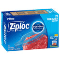 Ziploc® Brand Freezer Bags with New Stay Open Design, Quart, 75, Patented Stand-up Bottom, Easy to Fill Freezer Bag, Unloc a Free Set of Hands in the Kitchen, Microwave Safe, BPA Free