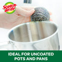 Scotch-Brite Stainless Steel Scrubbers, 3 Scrubbers