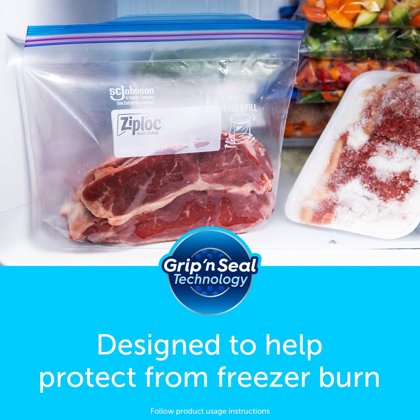 Ziploc® Brand Freezer Bags with New Stay Open Design, Quart, 75, Patented Stand-up Bottom, Easy to Fill Freezer Bag, Unloc a Free Set of Hands in the Kitchen, Microwave Safe, BPA Free