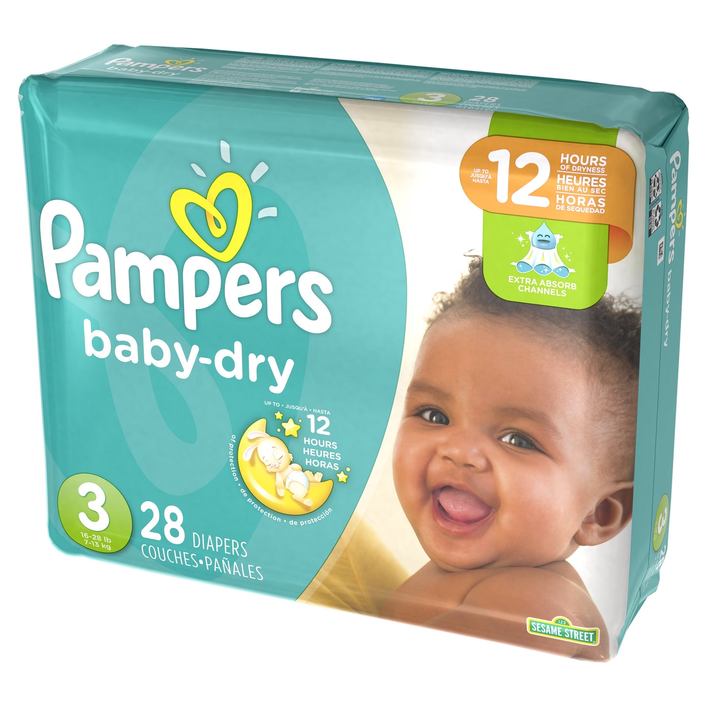 Pampers Baby-Dry Diapers, Size 3, 28 Count