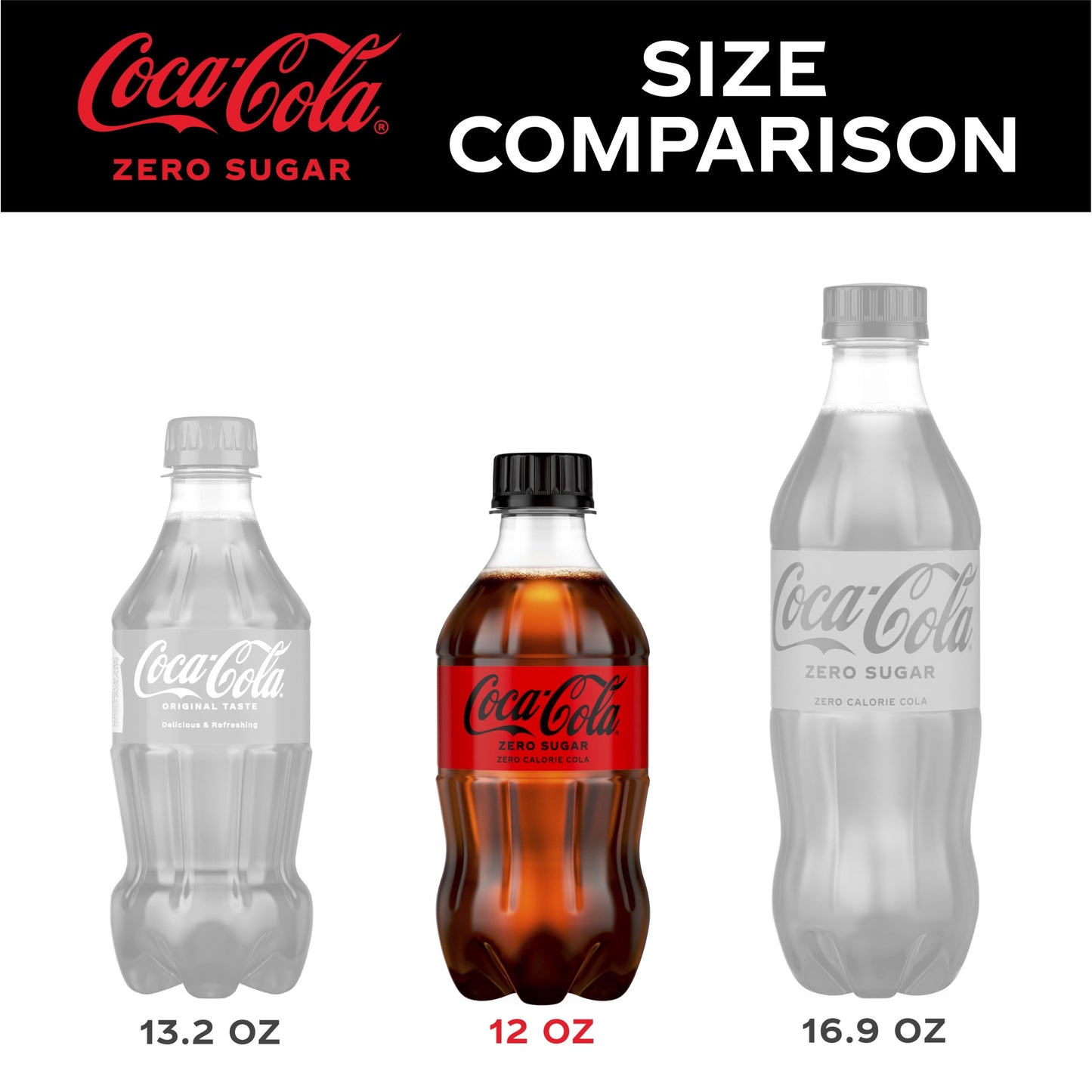 Coca-Cola Zero Sugar Soda Pop, 12 fl oz, 8 Pack Bottles