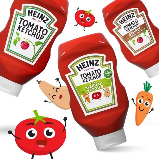 Heinz Tomato Ketchup with a Blend of Veggies, 31 oz Bottle