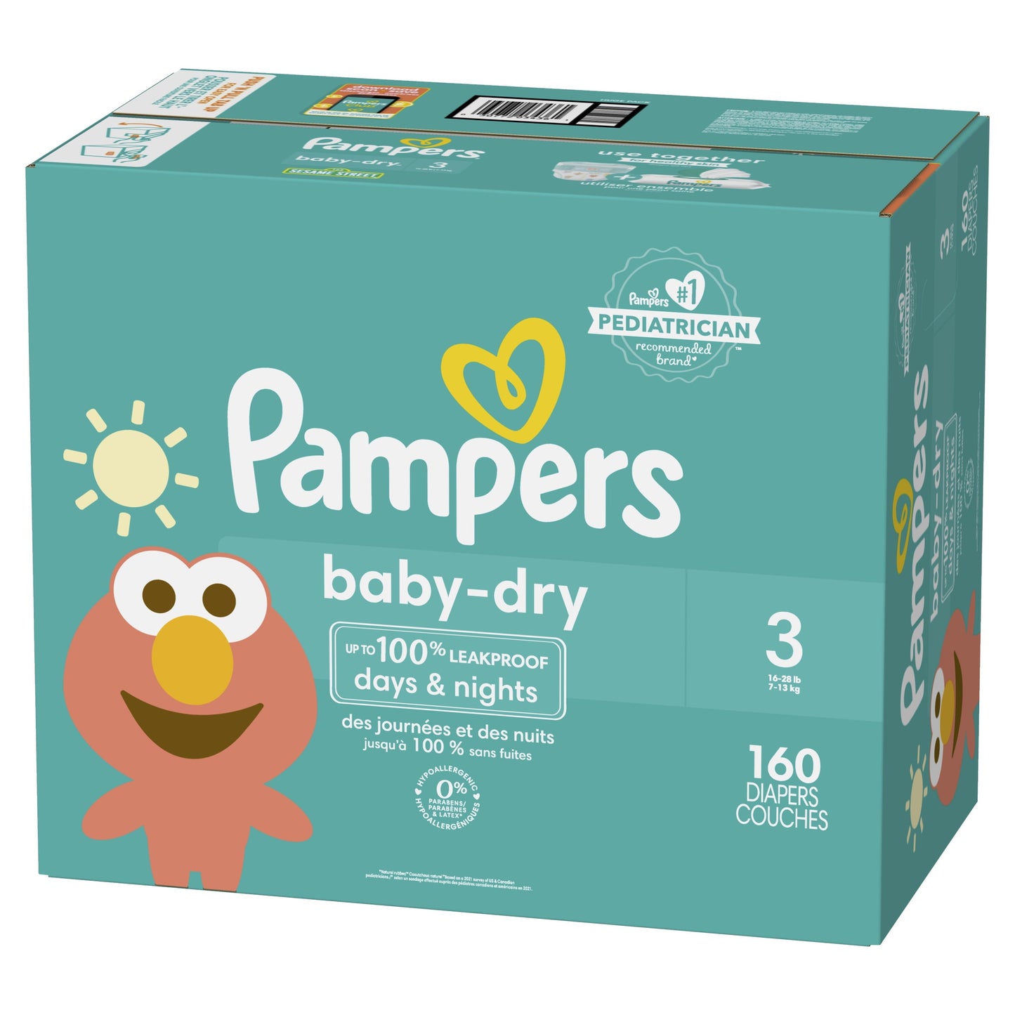 Pampers Baby Dry Diapers Size 3, 160 Count