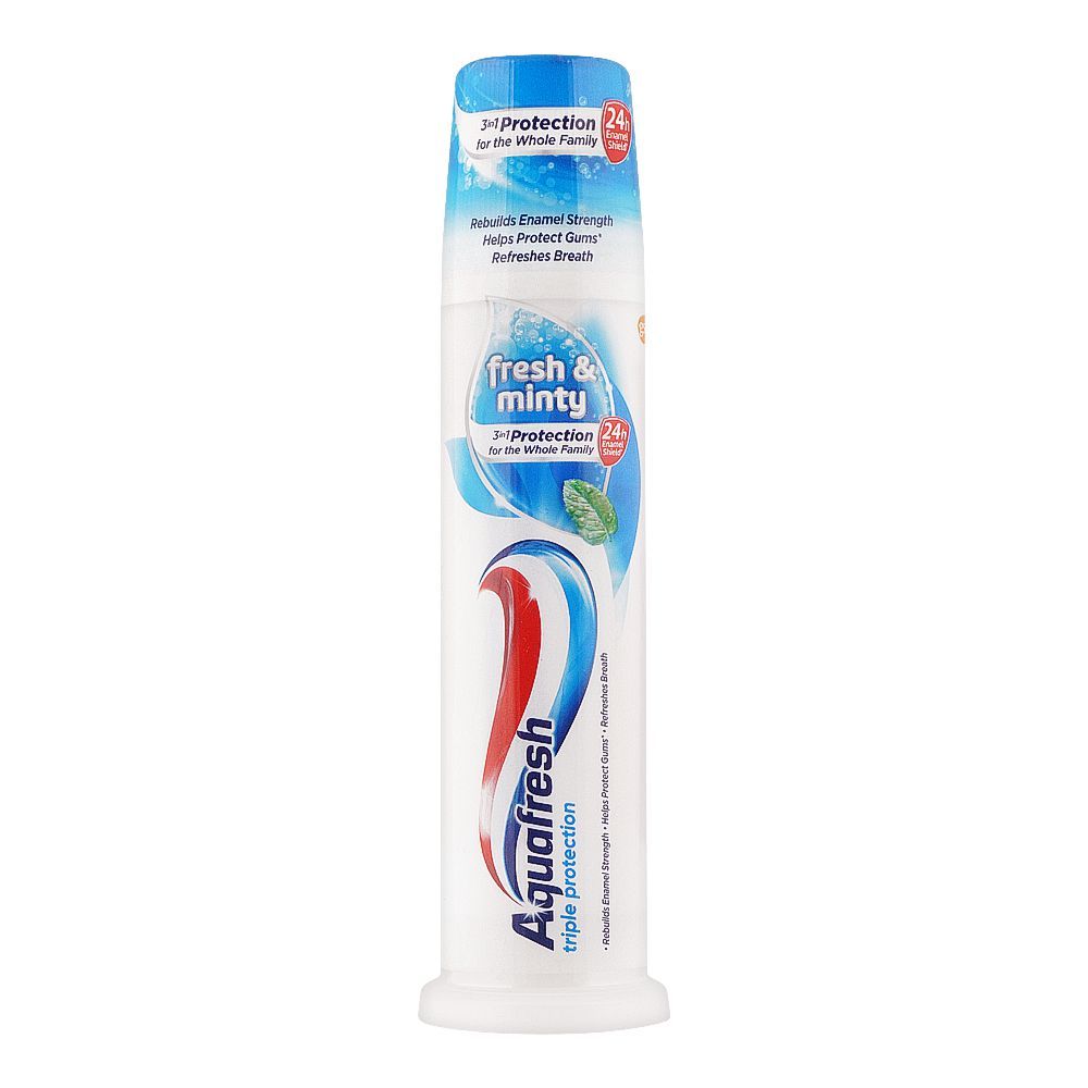 AQUAFRESH TOOTH PASTE PUMP  FRESH AND MINTY 100 ML