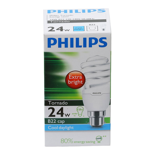 PHILIPS ENERGY SAVER TORNADO 24W COOL DAYLIGHT B22 PC