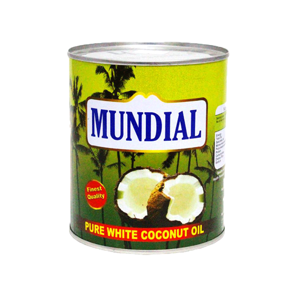 MUNDIAL COCONUT OIL PURE WHITE TIN 585 GM