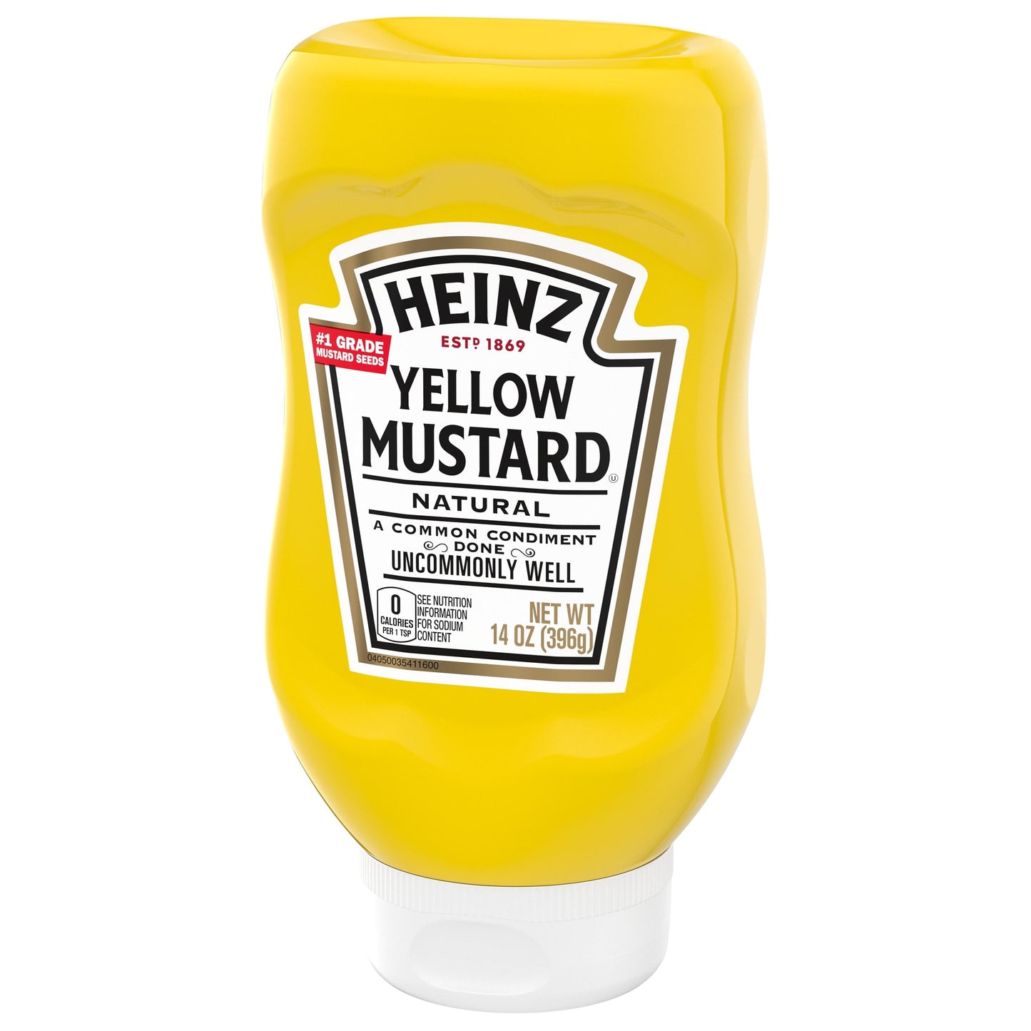 Heinz 100% Natural Yellow Mustard, 14 oz Bottle