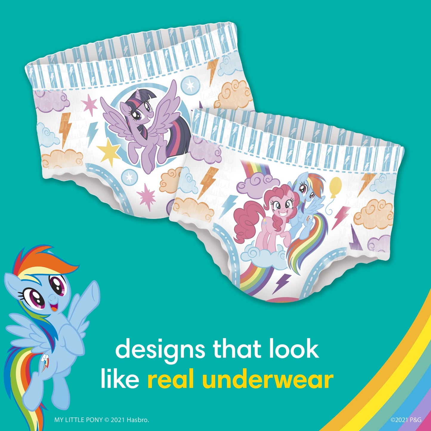 Pampers Easy Ups My Little Pony Training Pants Toddler Girls 2T/3T 84 Ct