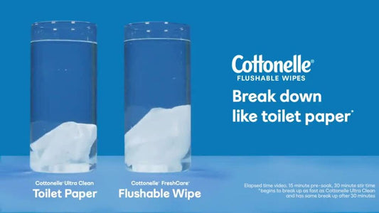 Cottonelle Gentle Plus Flushable Wipes, 4 Flip-Top Packs, 42 Wipes Per Pack (168 Total)