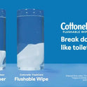 Cottonelle Gentle Plus Flushable Wipes, 8 Flip-Top Packs, 42 Wipes Per Pack (336 Total)