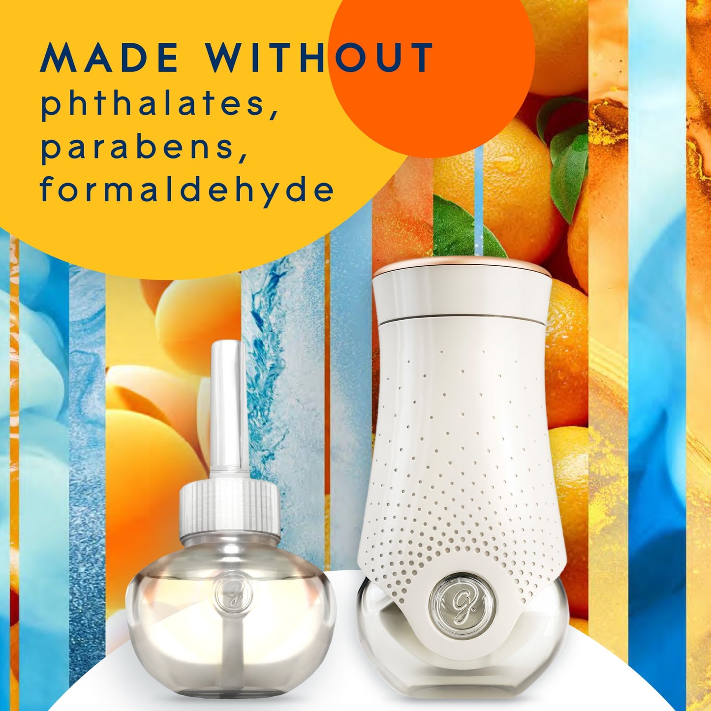 Glade PlugIns Scented Oil Warmer Refills, Glade Plug in refills, Air Freshener, Coastal Sunshine Citrus™, 5 x 0.67 oz