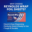 Reynolds Wrap Pre-Cut Aluminum Foil Sheets, 14x10.25 Inches, 50 Sheets