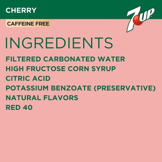 7UP Cherry Flavored Soda, 12 fl oz cans, 12 pack