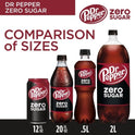 Dr Pepper Zero Sugar Soda, 12 fl oz cans, 12 pack