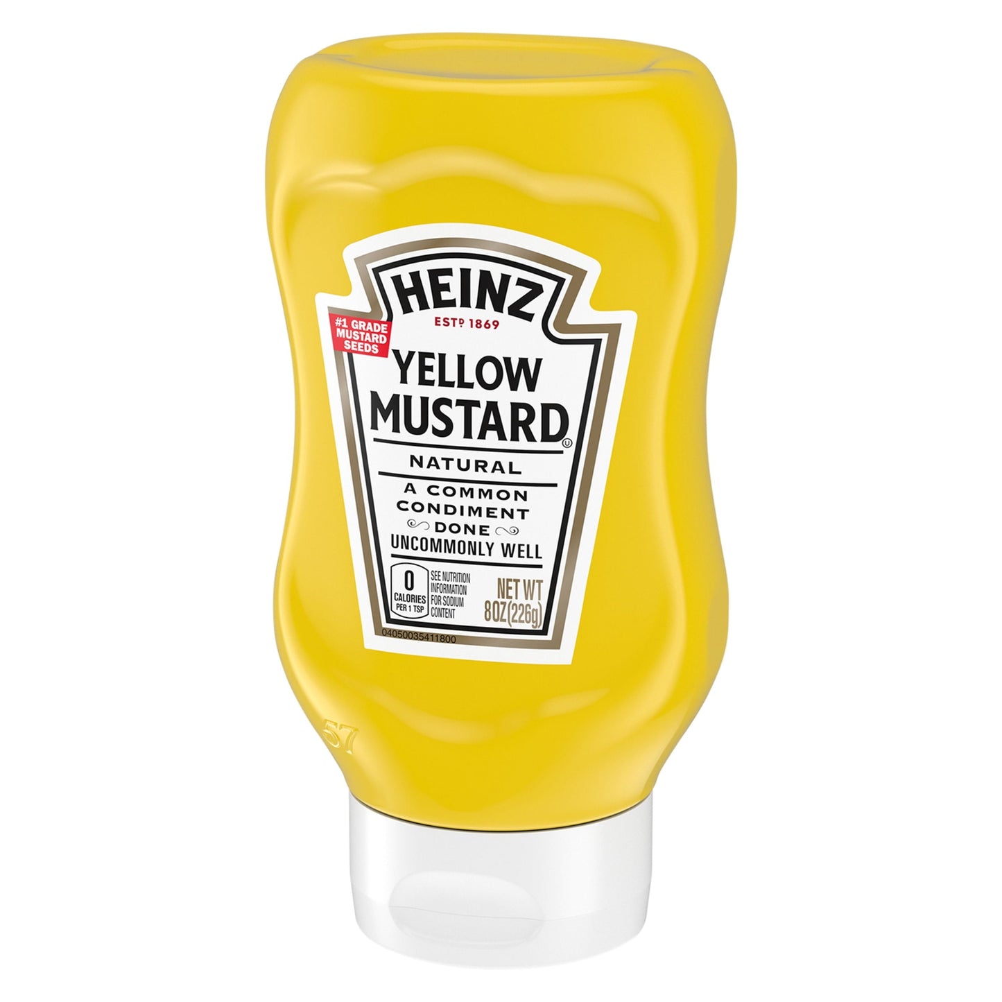 Heinz 100% Natural Yellow Mustard, 8 oz Bottle