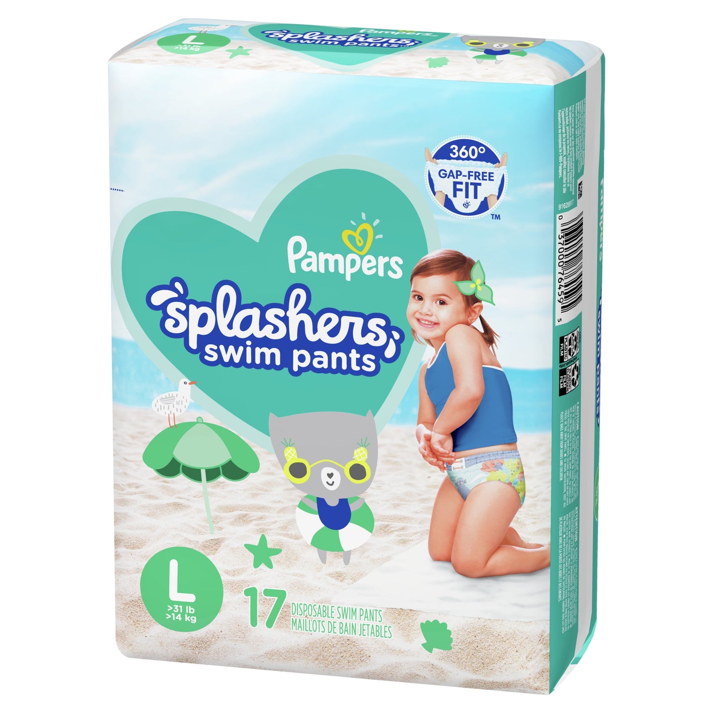 Pampers Splashers Swim Diapers Size LG, 17 Count