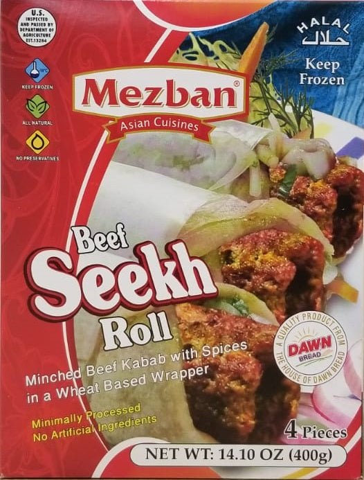 Mezban Beef Seekh Kabab Roll