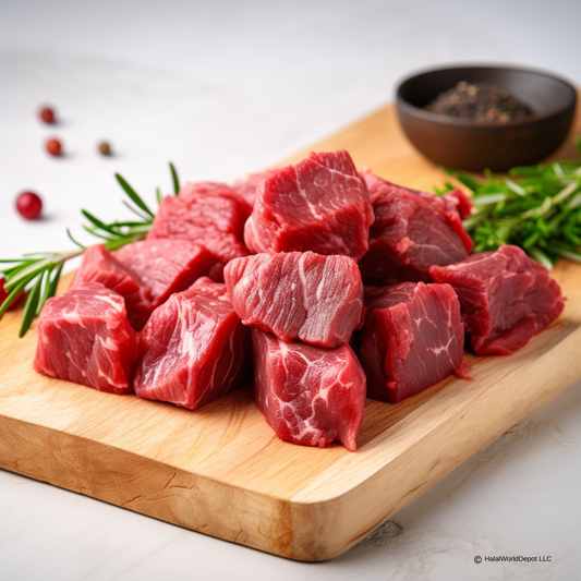 Halal Beef Cubes | Tender Cuts | Cut in Small/Medium Size Pieces |