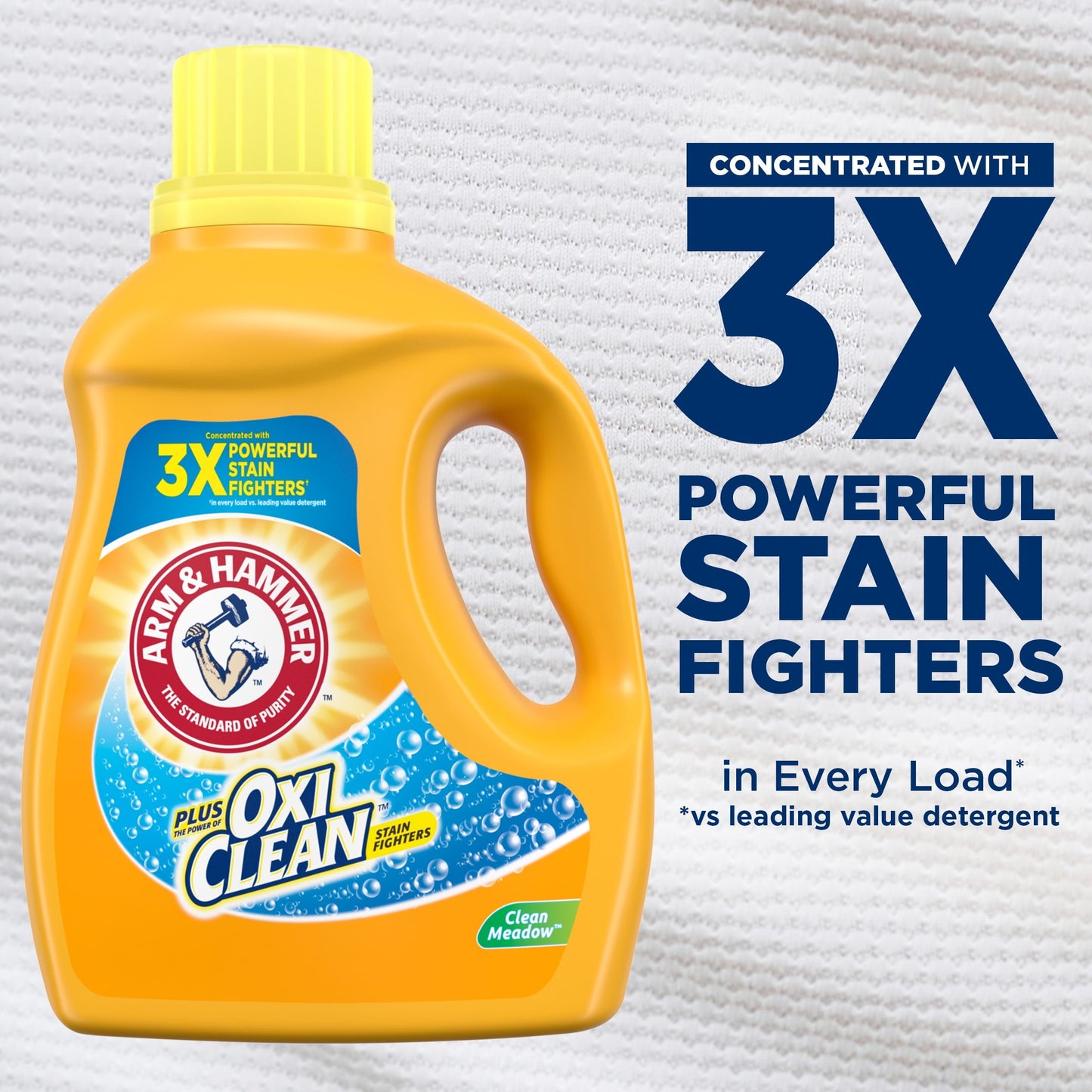 Arm & Hammer Plus OxiClean Clean Meadow, 77 Loads Liquid Laundry Detergent, 100.5 fl oz