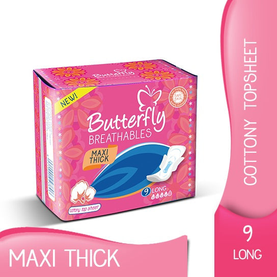 BUTTERFLY MAXI COTTON TOP LONG  9 PADS