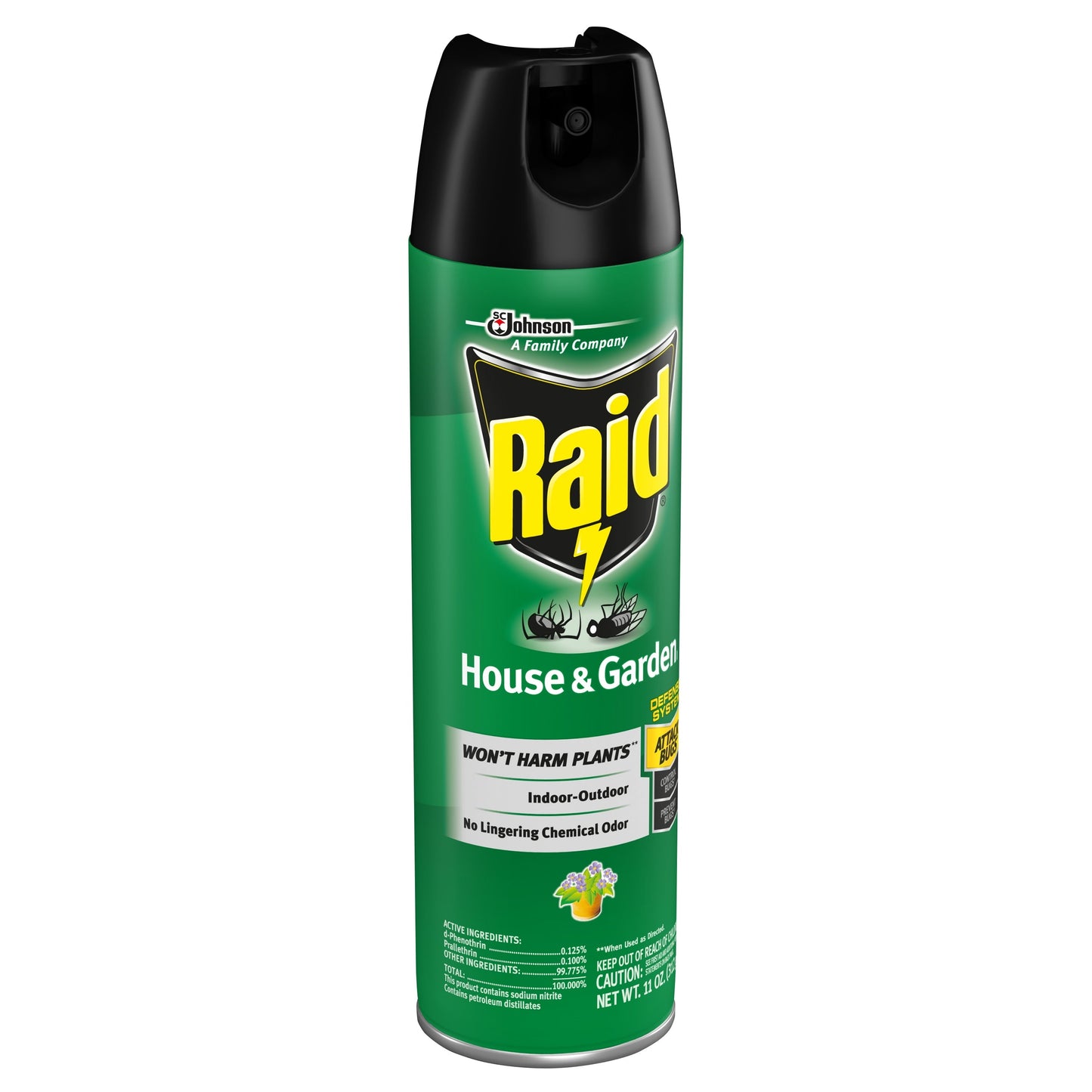 Raid House & Garden I, Kills Insects without Harming Plants, 11 oz