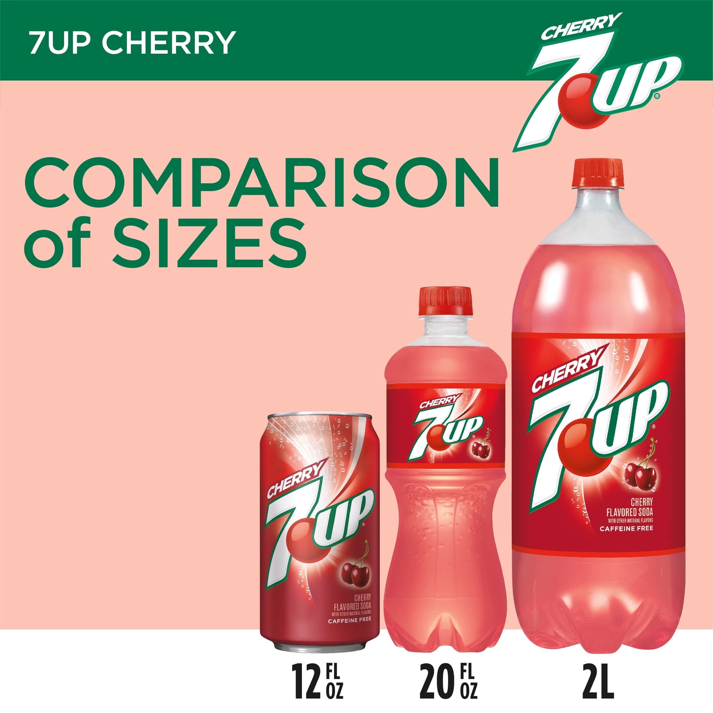 7UP Cherry Flavored Soda, 2 L bottle